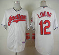 Francisco Lindor #12 Cleveland Indians Home Limited Cool Base Jersey - White