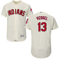 Cleveland Indians #13 Omar Vizquel Flexbase Authentic Jersey - Cream