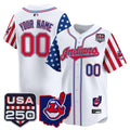 Cleveland Indians America250 Edition Vapor Premier Limited Custom Jersey