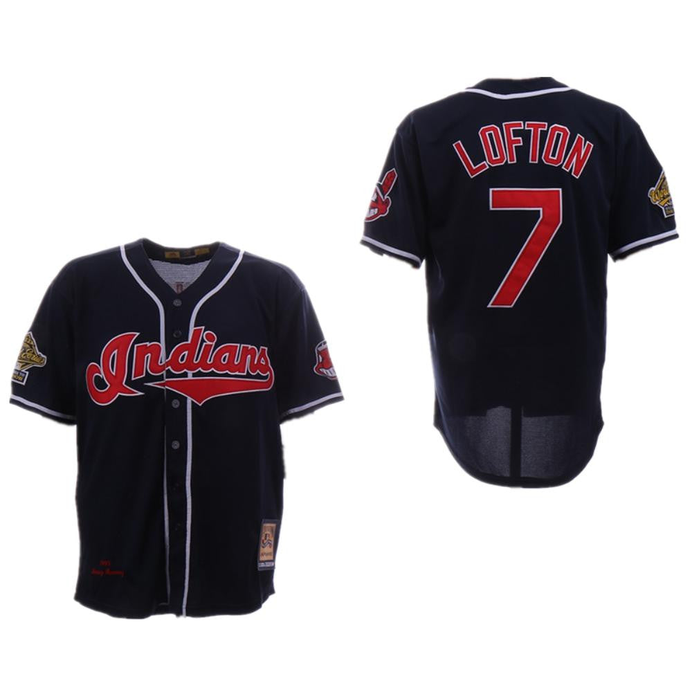 Kenny Lofton #7 Cleveland Indians 1995 Limited Throwback Jersey - Navy