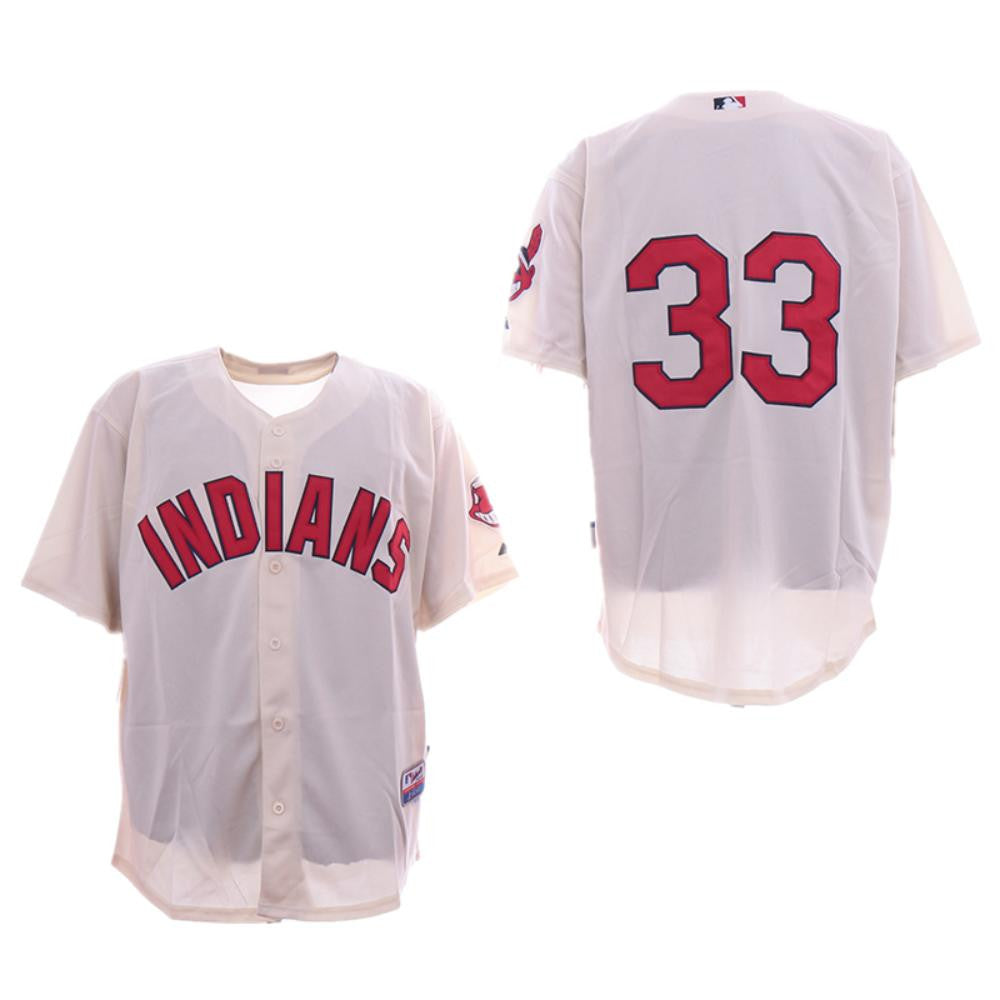 Nick Swisher Cleveland Indians Limited Throwback Jersey - Cream