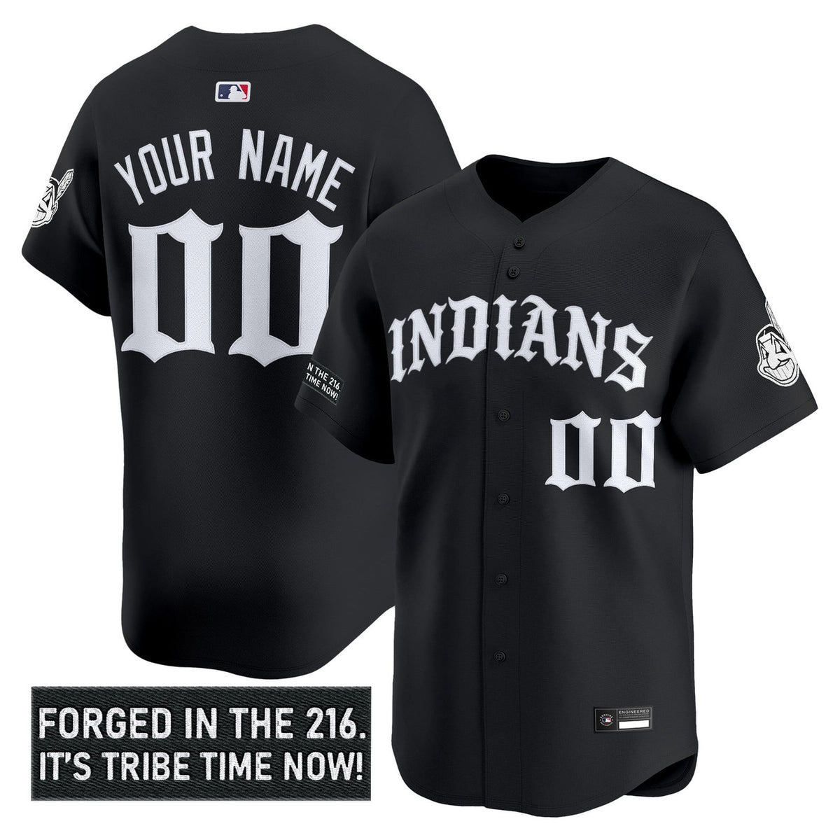 Cleveland Indians Old English Edition Vapor Premier Limited Custom Jersey
