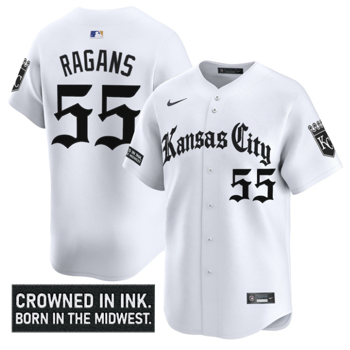 Cole Ragans #55 Kansas City Royals Gothic Crown Edition Vapor Wh Limited Jersey