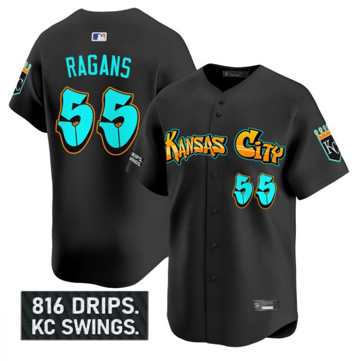Cole Ragans #55 Kansas City Royals Graffiti Crown Drop Limited Jersey