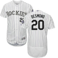 Ian Desmond #20 Colorado Rockies Strip Flexbase Authentic Baseball Jersey - White