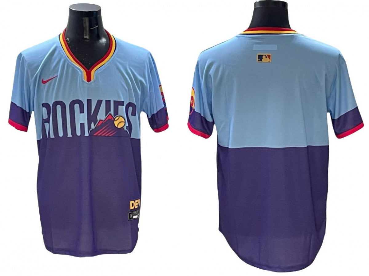 Light Blue Colorado Rockies 2025 City Connect Limited Jersey - Purple
