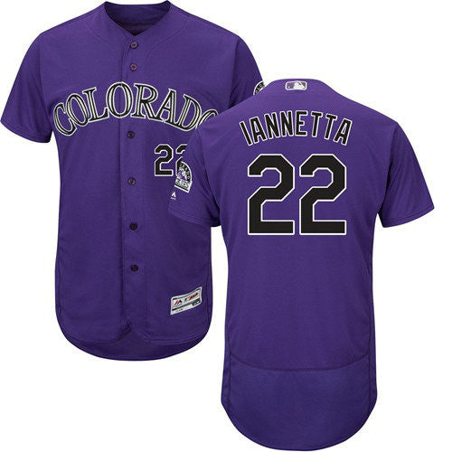 Chris Iannetta #22 Colorado Rockies Flexbase Authentic Baseball Jersey - Purple