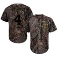 Pat Valaika #4 Colorado Rockies Realtree Limited Cool Base Jersey - Camo