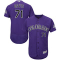Wade Davis #71 Colorado Rockies Flexbase Authentic Jersey - Purple
