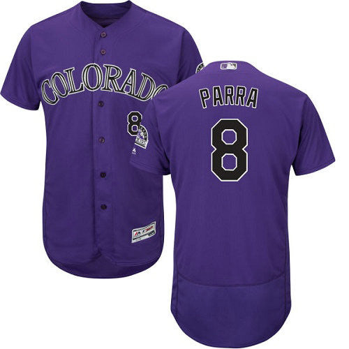 Colorado Rockies #8 Gerardo Parra Flexbase Authentic Baseball Jersey - Purple