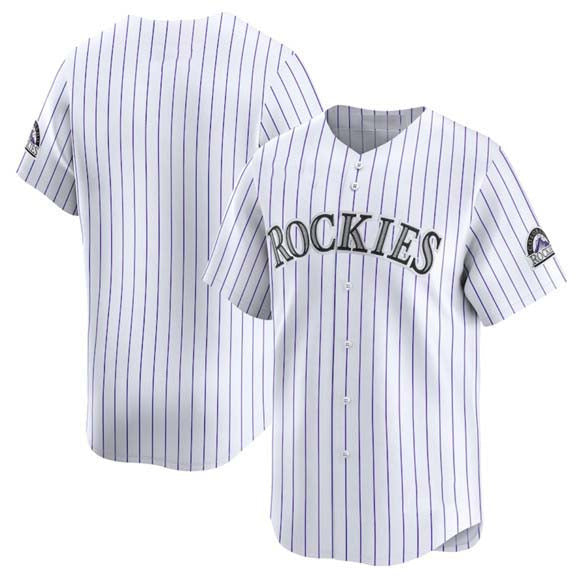 Colorado Rockies Blank Home Limited Baseball Jersey - White