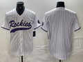Colorado Rockies Blank Patch Limited Cool Base Baseball Jersey - White