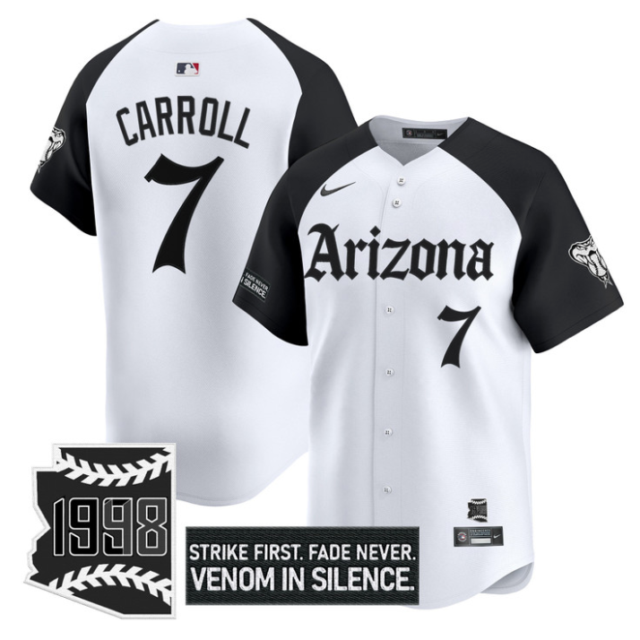 Corbin Carroll #7 Arizona Diamondbacks Gothic Desert Fang Edition Limited Jersey