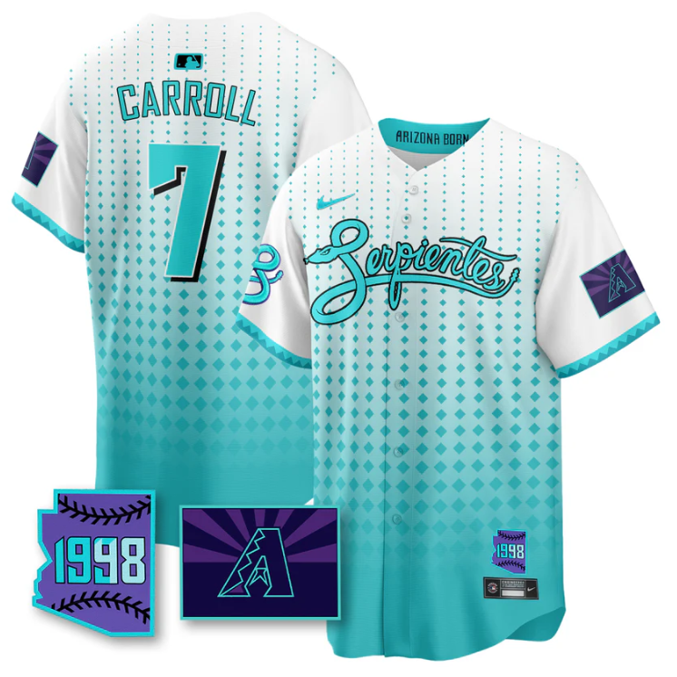Corbin Carroll #7 Arizona Diamondbacks Serpientes City Connect W Limited Jersey