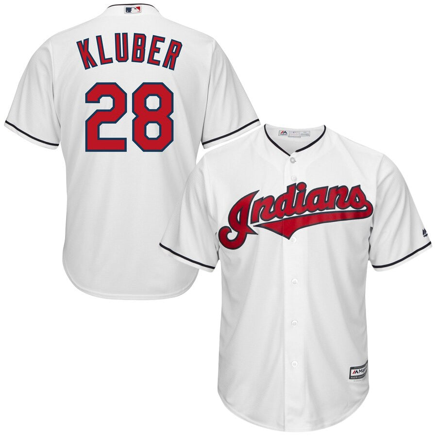 Corey Kluber #28 Cleveland Indians Majestic Limited Cool Base Player Jersey - White