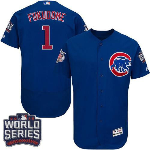 Chicago Cubs #1 2016 Kosuke Fukudome Flexbase Authentic World Series Bound Jersey - Blue