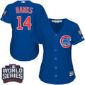 Ernie Banks #14 Chicago Cubs Womens 2016 Alternate World Series Bound Limited Jersey - Blue