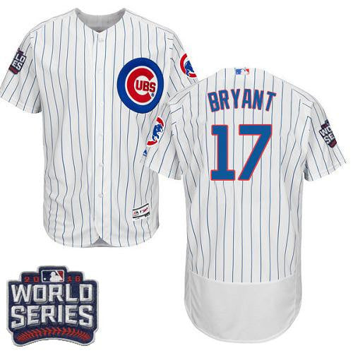 Kris Bryant #17 Chicago Cubs 2016 Flexbase Authentic World Series Bound Jersey - White