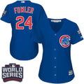 Dexter Fowler #24 Chicago Cubs Womens 2016 Alternate World Series Bound Limited Jersey - Blue