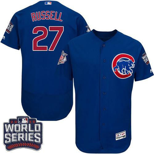 Chicago Cubs #27 Russell 2016 Addison Flexbase Authentic World Series Bound Jersey - Blue