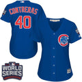 Willson Contreras #40 Chicago Cubs Womens 2016 Alternate World Series Bound Limited Jersey - Blue