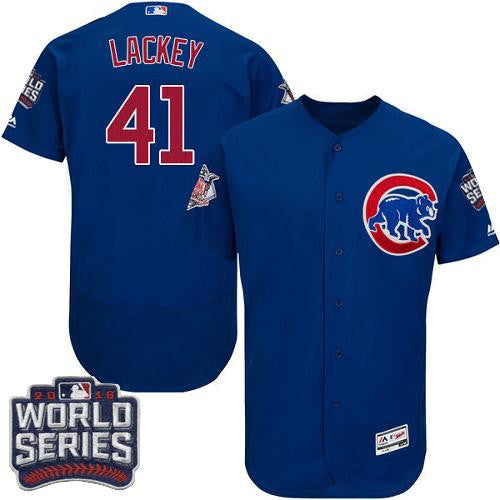 John Lackey #41 Chicago Cubs 2016 Flexbase Authentic World Series Bound Jersey - Blue