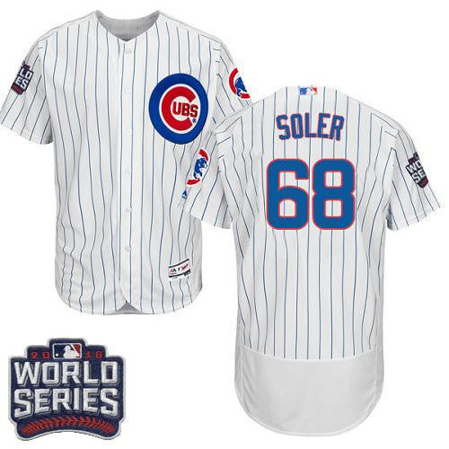 Jorge Soler #68 Chicago Cubs 2016 Flexbase Authentic World Series Bound Jersey - White