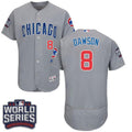 Andre Dawson #8 Chicago Cubs 2016 Flexbase Authentic Road World Series Bound Jersey - Grey