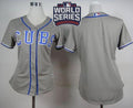 Chicago Cubs Womens 2016 Blank Alternate Road World Series Bound Limited Jersey - Grey