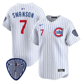 Dansby Swanson #7 Chicago Cubs Alternate Vapor Premier Limited Stitc Jersey - Blue