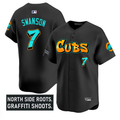 Dansby Swanson #7 Chicago Cubs Graffiti North Side Edition Limited Jersey