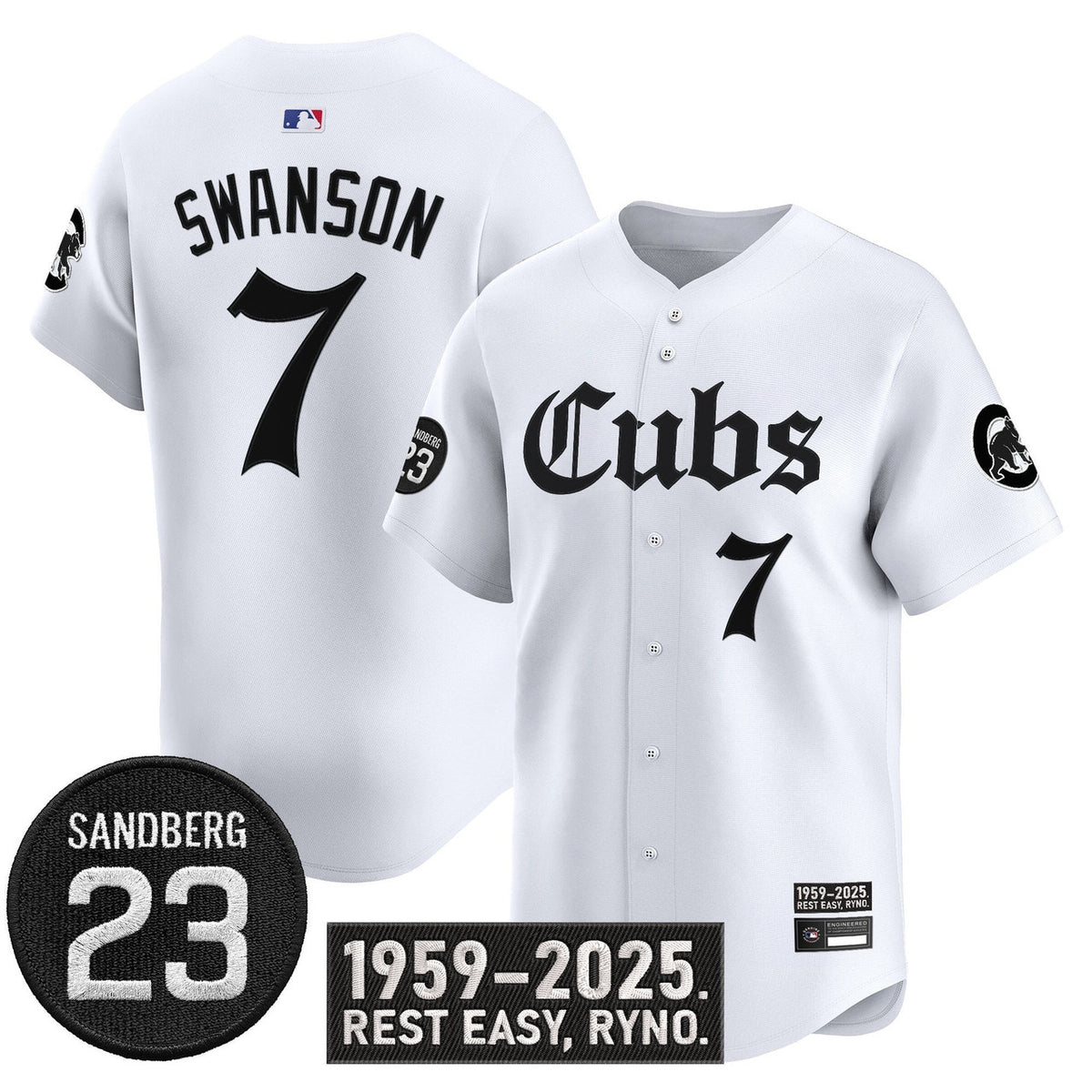 Dansby Swanson #7 Chicago Cubs Ryne Sandberg Tribute Limited Jersey - White