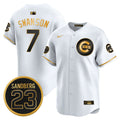 Dansby Swanson #7 Chicago Cubs Ryne Sandberg Tribute Limited Jersey - White Gold