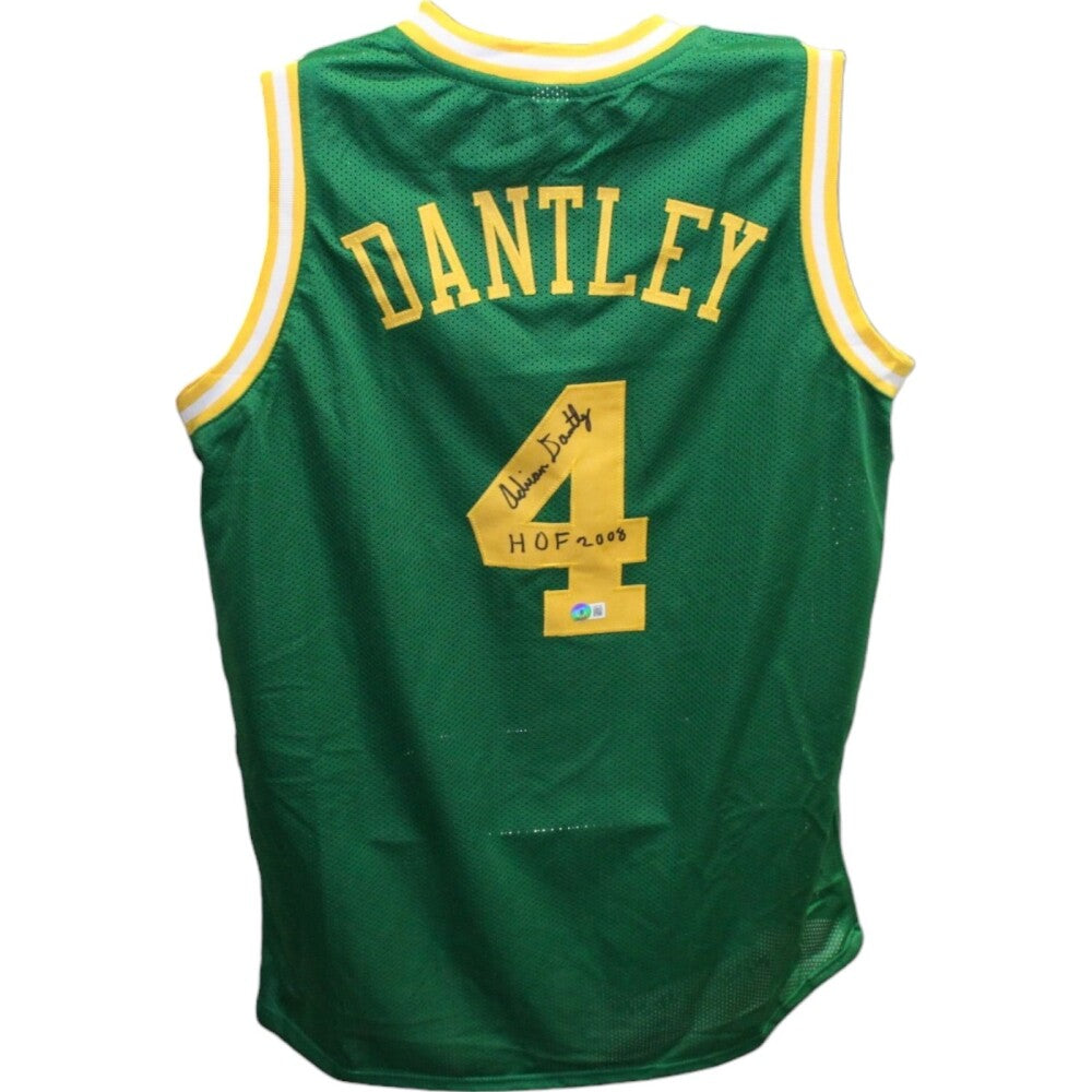 Adrian Dantley Autographed/Signed Replica Pro Style Green Jersey Beckett