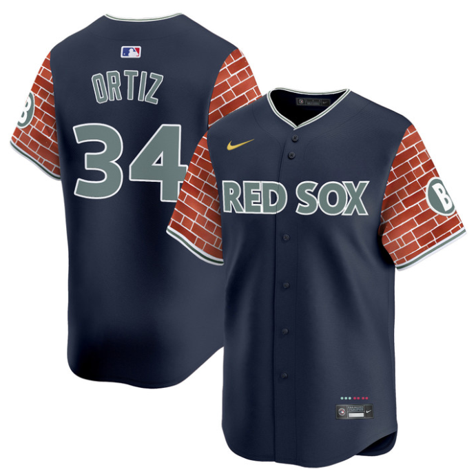 David Ortiz #34 Boston Red Sox 2025 Fenway Brick Style Vapor Premier Jersey - Red