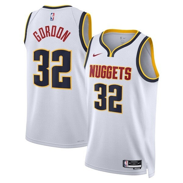 Denver Nuggets Nike Association Edition Swingman Jersey - White - Aaron Gordon - Unisex