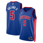 Detroit Pistons Nike Icon Swingman Jersey NBA 2024 Draft First Round Pick - Blue - Ron Holland II - Unisex