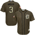 Ian Kinsler #3 Detroit Tigers Salute To Service Limited Jersey - Green