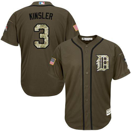 Ian Kinsler #3 Detroit Tigers Salute To Service Limited Jersey - Green