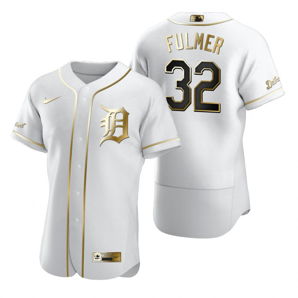 Michael Fulmer #32 Detroit Tigers Brandedition White Gift Tigers Fans Limited Jersey - Golden