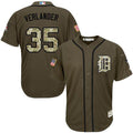 Justin Verlander #35 Detroit Tigers Salute To Service Limited Jersey - Green