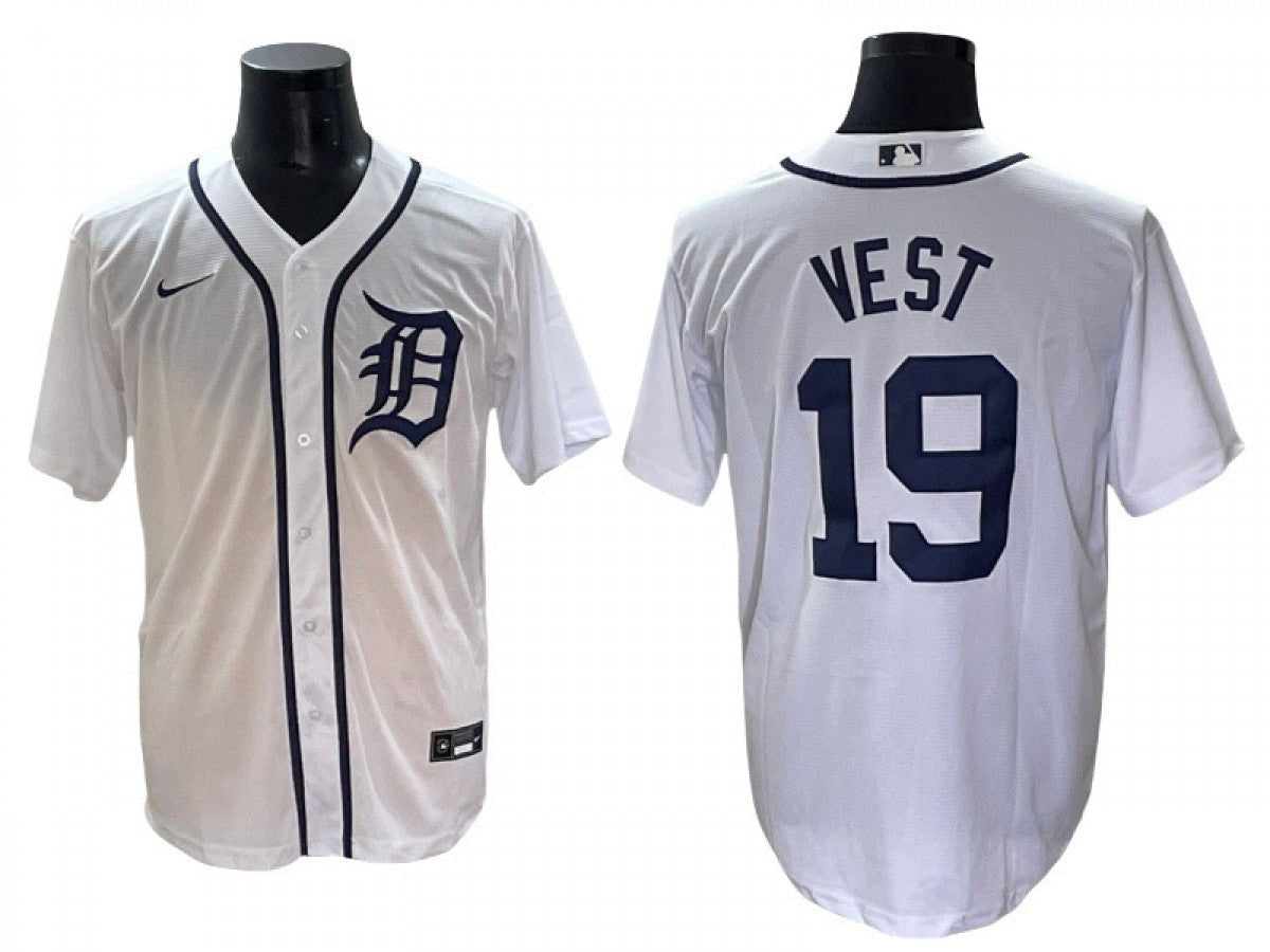 Will Vest #19 Detroit Tigers Limited Jersey - White