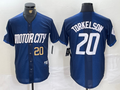 Spencer Torkelson #20 Detroit Tigers 2024 Number City Connect Cool Base Lim Limited Jersey - Navy