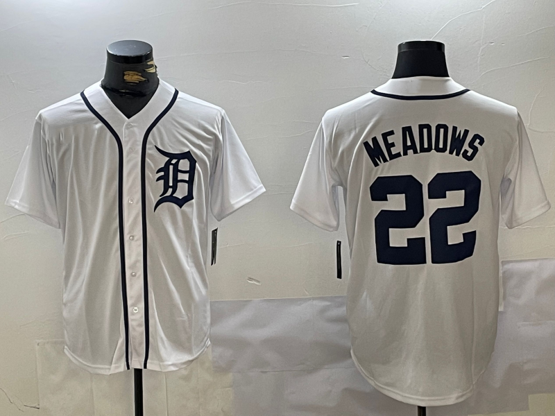 Parker Meadows #22 Detroit Tigers Limited Cool Base Baseball Jersey - White