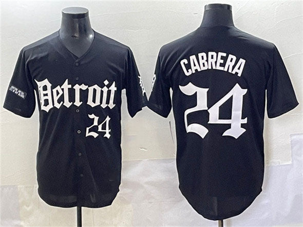 Miguel Cabrera #24 Detroit Tigers 'Motor Gothic Edition' Vapor Premier Lim Jersey - Black