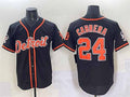 Miguel Cabrera #24 Detroit Tigers Patch Cool Base Baseball J Limited Jersey - Black