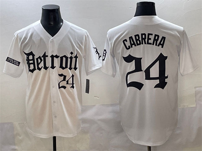 Miguel Cabrera #24 Detroit Tigers 'Motor Gothic Edition' Vapor Premier Lim Jersey - White