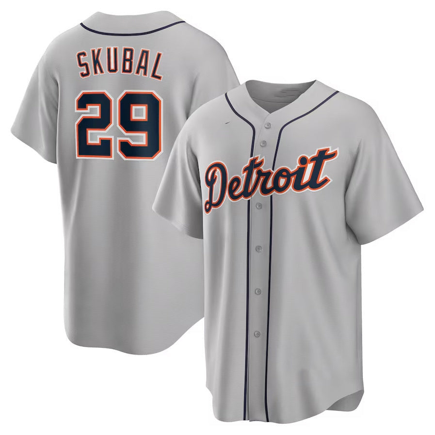 Tarik Skubal #29 Detroit Tigers Road Baseball Jer Limited Jersey - Gray