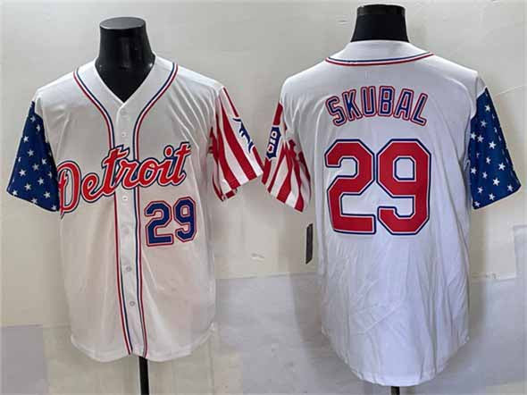 Tarik Skubal #29 Detroit Tigers 2025 Memorial Day Vapor Premier Limited St Jersey - White