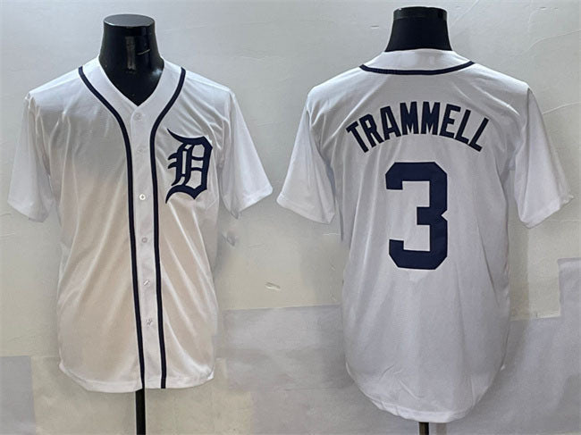 Alan Trammell #3 Detroit Tigers Limited Cool Base Baseball Jersey - White